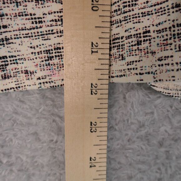 Cynthia Rowley Mini Skirt Womens XL Ivory Multi Knit Stretchy Pull On Artsy Boho - Picture 8 of 11